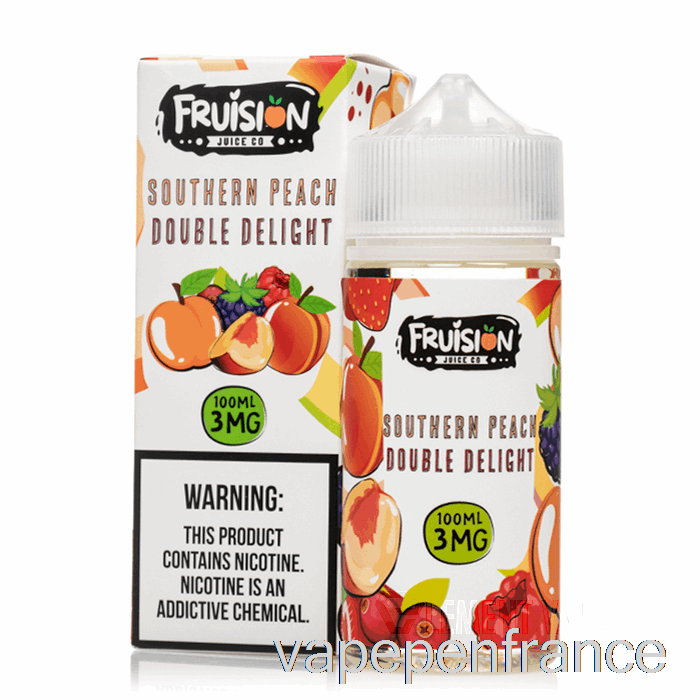 Pêche Du Sud Double Délice - Fruision Juice Co - 100 Ml 0 Mg Stylo Vape